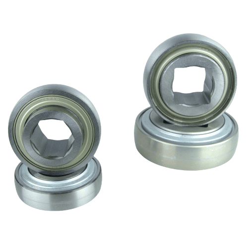 Self-aligning bearings with square, hexagonal and tapered bore