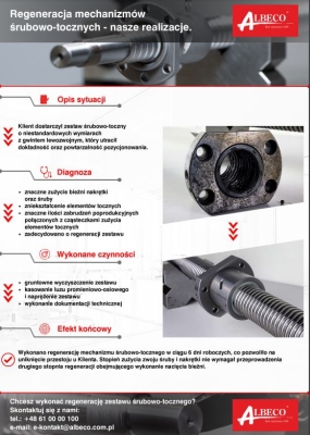 Case study 2 - Albeco Regeneracja mechanizmów śrubowo tocznych