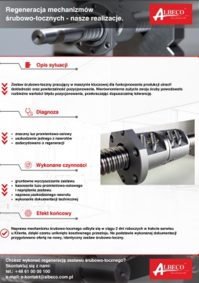 Case study 3 - Albeco Regeneracja mechanizmów śrubowo tocznych